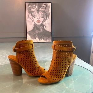 BCBG open toe booties
